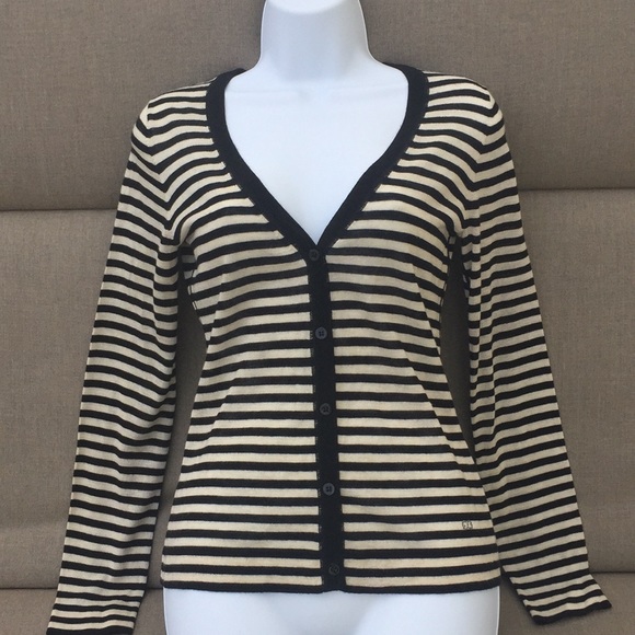 ESCADA Silk/Cashmere Striped Cardigan - Picture 1 of 10